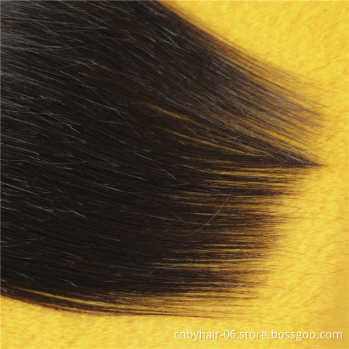 same day shipping weave human hair bundles,virgin Brazilian hair 3 bundles ombre BODY wave bundles with closure